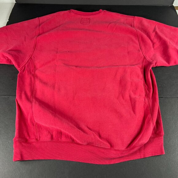 Y2K Steve Barry Indiana Hoosiers Sweatshirt Extra Large Red Distressed Crewneck - Picture 12 of 16